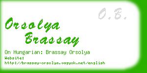 orsolya brassay business card